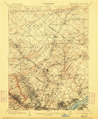 Germantown Pennsylvania Historical topographic map, 1:62500 scale, 15 X 15 Minute, Year 1899