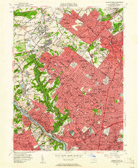 Germantown Pennsylvania Historical topographic map, 1:24000 scale, 7.5 X 7.5 Minute, Year 1952