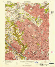 Germantown Pennsylvania Historical topographic map, 1:24000 scale, 7.5 X 7.5 Minute, Year 1952