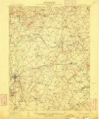 Gettysburg Pennsylvania Historical topographic map, 1:62500 scale, 15 X 15 Minute, Year 1908