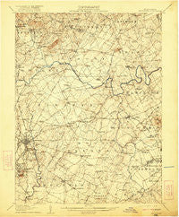 Gettysburg Pennsylvania Historical topographic map, 1:62500 scale, 15 X 15 Minute, Year 1908