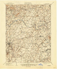 Gettysburg Pennsylvania Historical topographic map, 1:62500 scale, 15 X 15 Minute, Year 1908