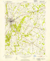 Gettysburg Pennsylvania Historical topographic map, 1:24000 scale, 7.5 X 7.5 Minute, Year 1951