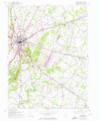 Gettysburg Pennsylvania Historical topographic map, 1:24000 scale, 7.5 X 7.5 Minute, Year 1951