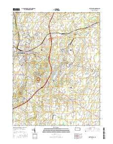 Gettysburg Pennsylvania Current topographic map, 1:24000 scale, 7.5 X 7.5 Minute, Year 2016