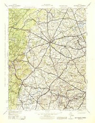 Gettysburg Pennsylvania Historical topographic map, 1:125000 scale, 30 X 30 Minute, Year 1942