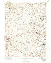 Gettysburg Pennsylvania Historical topographic map, 1:62500 scale, 15 X 15 Minute, Year 1951