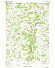 Gillett Pennsylvania Historical topographic map, 1:24000 scale, 7.5 X 7.5 Minute, Year 1954