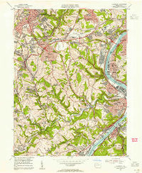 Glassport Pennsylvania Historical topographic map, 1:24000 scale, 7.5 X 7.5 Minute, Year 1953