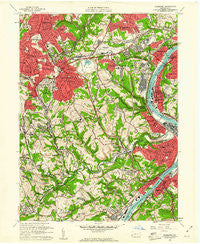 Glassport Pennsylvania Historical topographic map, 1:24000 scale, 7.5 X 7.5 Minute, Year 1960