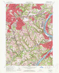 Glassport Pennsylvania Historical topographic map, 1:24000 scale, 7.5 X 7.5 Minute, Year 1960
