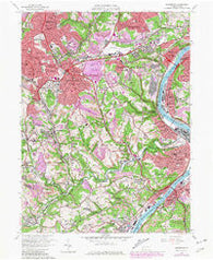 Glassport Pennsylvania Historical topographic map, 1:24000 scale, 7.5 X 7.5 Minute, Year 1960