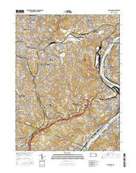 Glassport Pennsylvania Current topographic map, 1:24000 scale, 7.5 X 7.5 Minute, Year 2016
