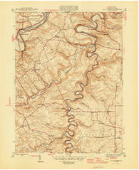 Glen Richey Pennsylvania Historical topographic map, 1:31680 scale, 7.5 X 7.5 Minute, Year 1946