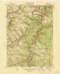 Glen Richey Pennsylvania Historical topographic map, 1:31680 scale, 7.5 X 7.5 Minute, Year 1946