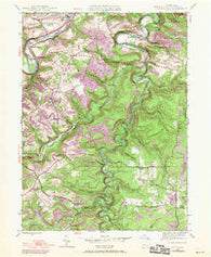 Glen Richey Pennsylvania Historical topographic map, 1:24000 scale, 7.5 X 7.5 Minute, Year 1944