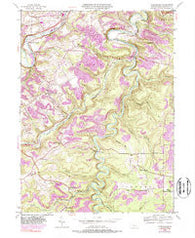Glen Richey Pennsylvania Historical topographic map, 1:24000 scale, 7.5 X 7.5 Minute, Year 1944