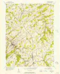 Glen Rock Pennsylvania Historical topographic map, 1:24000 scale, 7.5 X 7.5 Minute, Year 1954