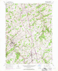 Glen Rock Pennsylvania Historical topographic map, 1:24000 scale, 7.5 X 7.5 Minute, Year 1954