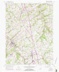 Glen Rock Pennsylvania Historical topographic map, 1:24000 scale, 7.5 X 7.5 Minute, Year 1954