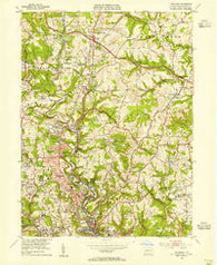Glenshaw Pennsylvania Historical topographic map, 1:24000 scale, 7.5 X 7.5 Minute, Year 1953
