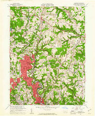 Glenshaw Pennsylvania Historical topographic map, 1:24000 scale, 7.5 X 7.5 Minute, Year 1960