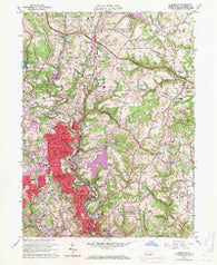 Glenshaw Pennsylvania Historical topographic map, 1:24000 scale, 7.5 X 7.5 Minute, Year 1960