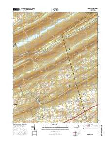 Grantville Pennsylvania Current topographic map, 1:24000 scale, 7.5 X 7.5 Minute, Year 2016