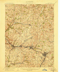 Greensburg Pennsylvania Historical topographic map, 1:62500 scale, 15 X 15 Minute, Year 1906