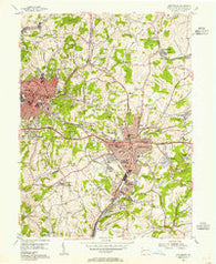 Greensburg Pennsylvania Historical topographic map, 1:24000 scale, 7.5 X 7.5 Minute, Year 1954