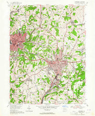 Greensburg Pennsylvania Historical topographic map, 1:24000 scale, 7.5 X 7.5 Minute, Year 1954