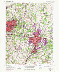 Greensburg Pennsylvania Historical topographic map, 1:24000 scale, 7.5 X 7.5 Minute, Year 1954