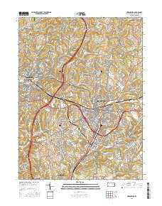 Greensburg Pennsylvania Current topographic map, 1:24000 scale, 7.5 X 7.5 Minute, Year 2016