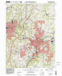 Greensburg Pennsylvania Historical topographic map, 1:24000 scale, 7.5 X 7.5 Minute, Year 1993