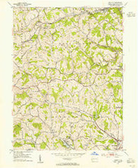 Hackett Pennsylvania Historical topographic map, 1:24000 scale, 7.5 X 7.5 Minute, Year 1953