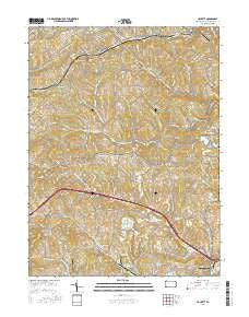 Hackett Pennsylvania Current topographic map, 1:24000 scale, 7.5 X 7.5 Minute, Year 2016