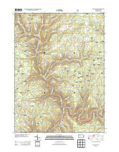 Hallton Pennsylvania Historical topographic map, 1:24000 scale, 7.5 X 7.5 Minute, Year 2013