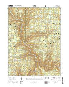 Hallton Pennsylvania Current topographic map, 1:24000 scale, 7.5 X 7.5 Minute, Year 2016