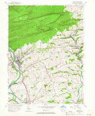 Hamburg Pennsylvania Historical topographic map, 1:24000 scale, 7.5 X 7.5 Minute, Year 1956