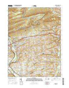 Hamburg Pennsylvania Current topographic map, 1:24000 scale, 7.5 X 7.5 Minute, Year 2016