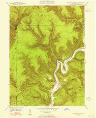 Hammersley Fork Pennsylvania Historical topographic map, 1:24000 scale, 7.5 X 7.5 Minute, Year 1946