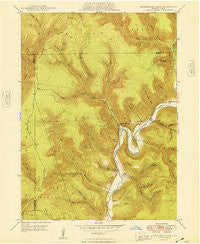 Hammersley Fork Pennsylvania Historical topographic map, 1:24000 scale, 7.5 X 7.5 Minute, Year 1948