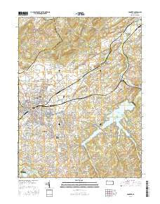 Hanover Pennsylvania Current topographic map, 1:24000 scale, 7.5 X 7.5 Minute, Year 2016