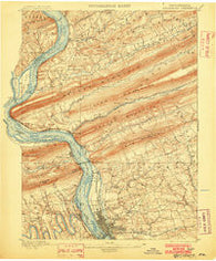 Harrisburg Pennsylvania Historical topographic map, 1:62500 scale, 15 X 15 Minute, Year 1899