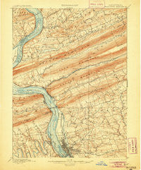 Harrisburg Pennsylvania Historical topographic map, 1:62500 scale, 15 X 15 Minute, Year 1899