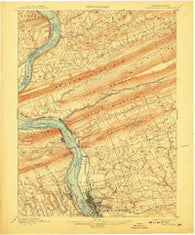 Harrisburg Pennsylvania Historical topographic map, 1:62500 scale, 15 X 15 Minute, Year 1899
