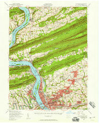 Harrisburg Pennsylvania Historical topographic map, 1:62500 scale, 15 X 15 Minute, Year 1956