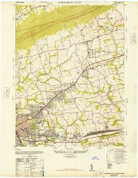 Harrisburg East Pennsylvania Historical topographic map, 1:24000 scale, 7.5 X 7.5 Minute, Year 1947