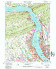 Harrisburg West Pennsylvania Historical topographic map, 1:24000 scale, 7.5 X 7.5 Minute, Year 1969