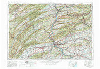Harrisburg Pennsylvania Historical topographic map, 1:250000 scale, 1 X 2 Degree, Year 1957